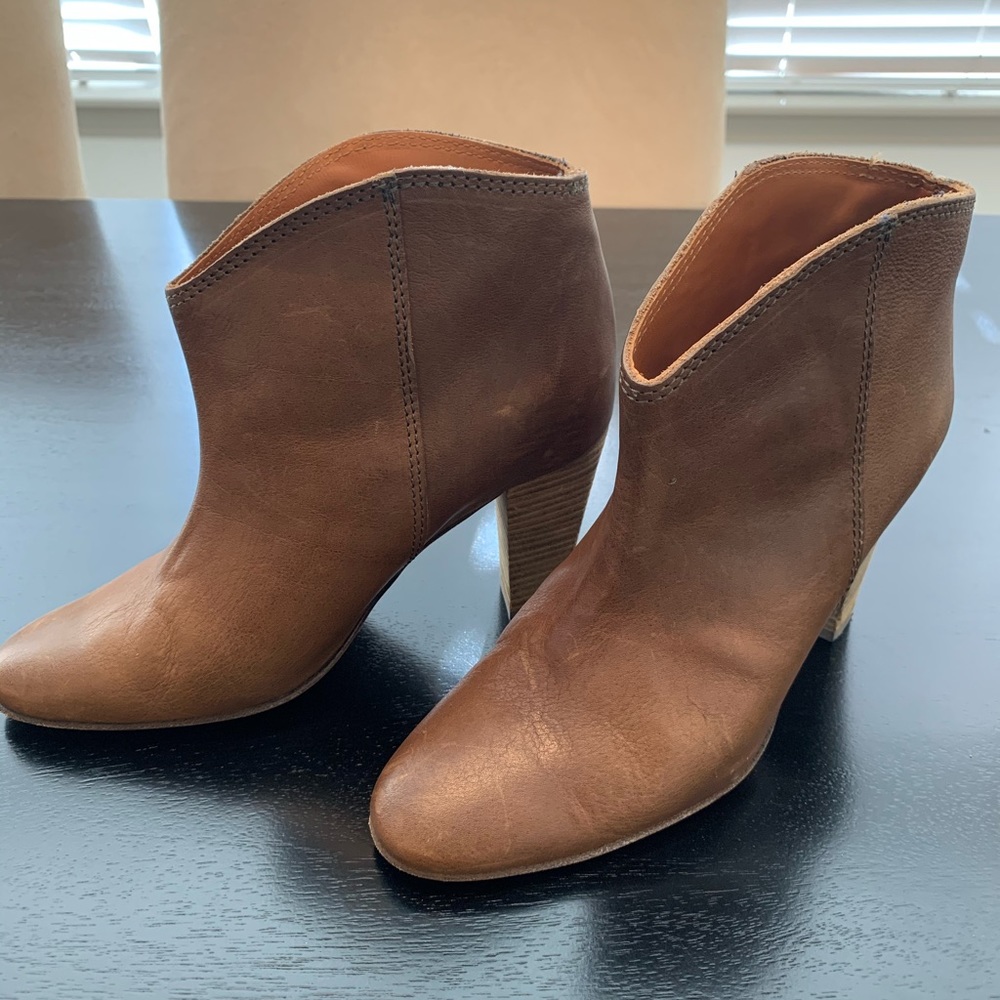 Isabel Marant tobacco brown heeled  bootie 38 8